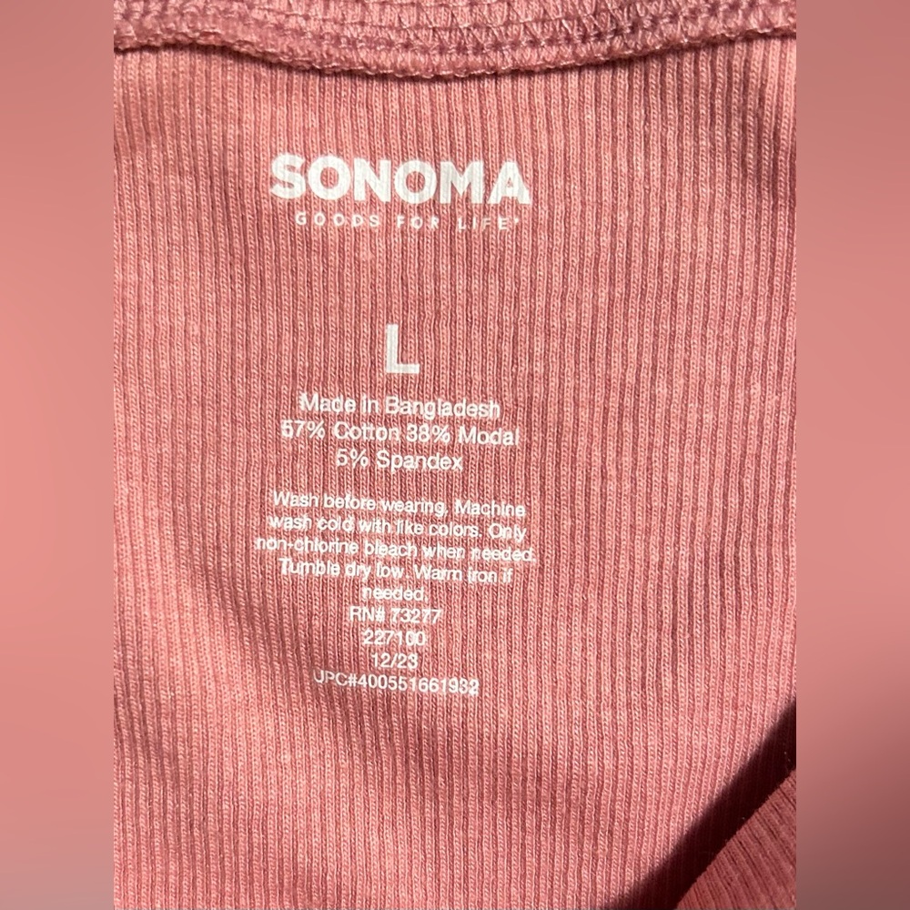 Sonoma Stretch Rib Shell Tank Top - Picture 10 of 10